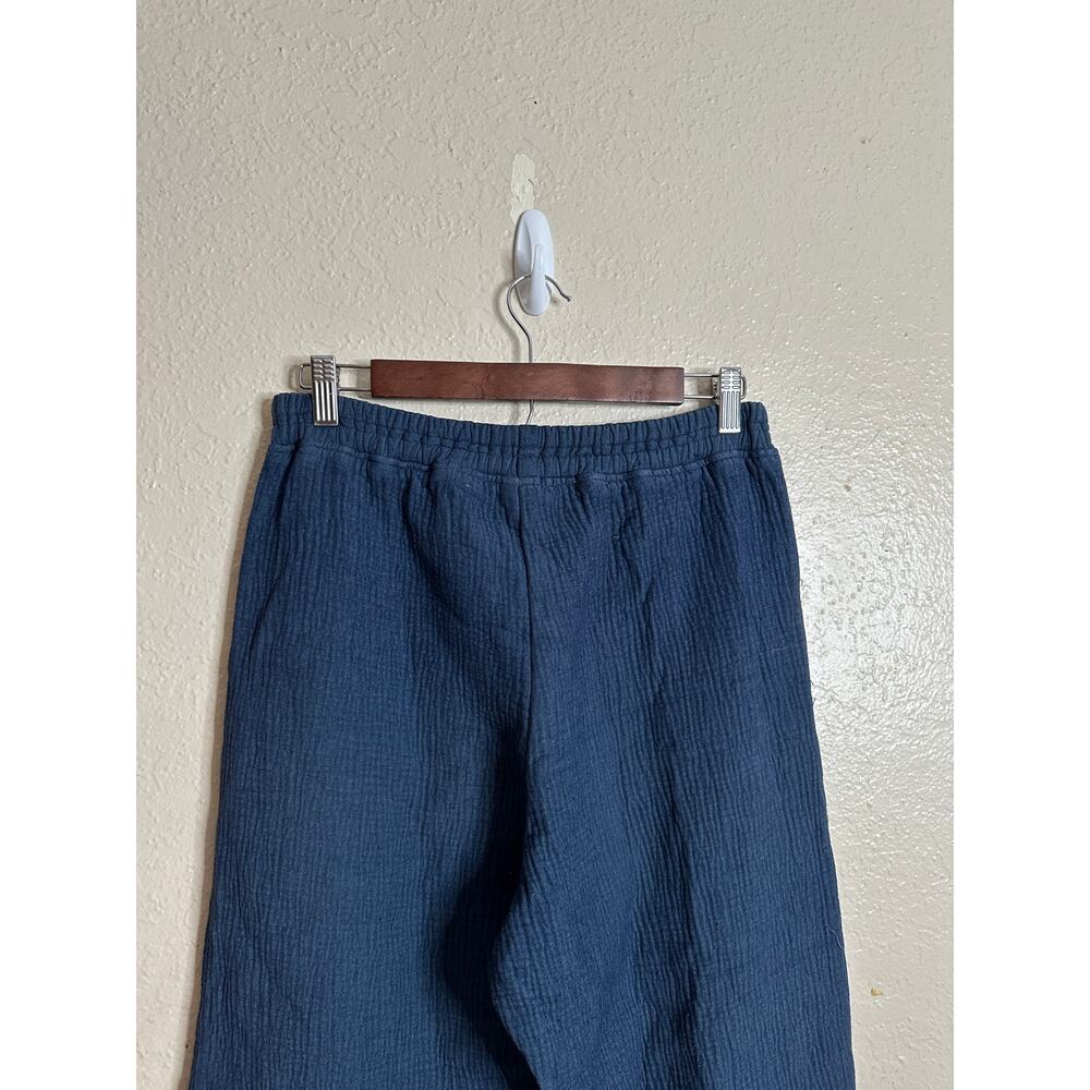 Black Crane Quilted Textured Relaxed Pants Navy Womans XS - Picture 8 of 12